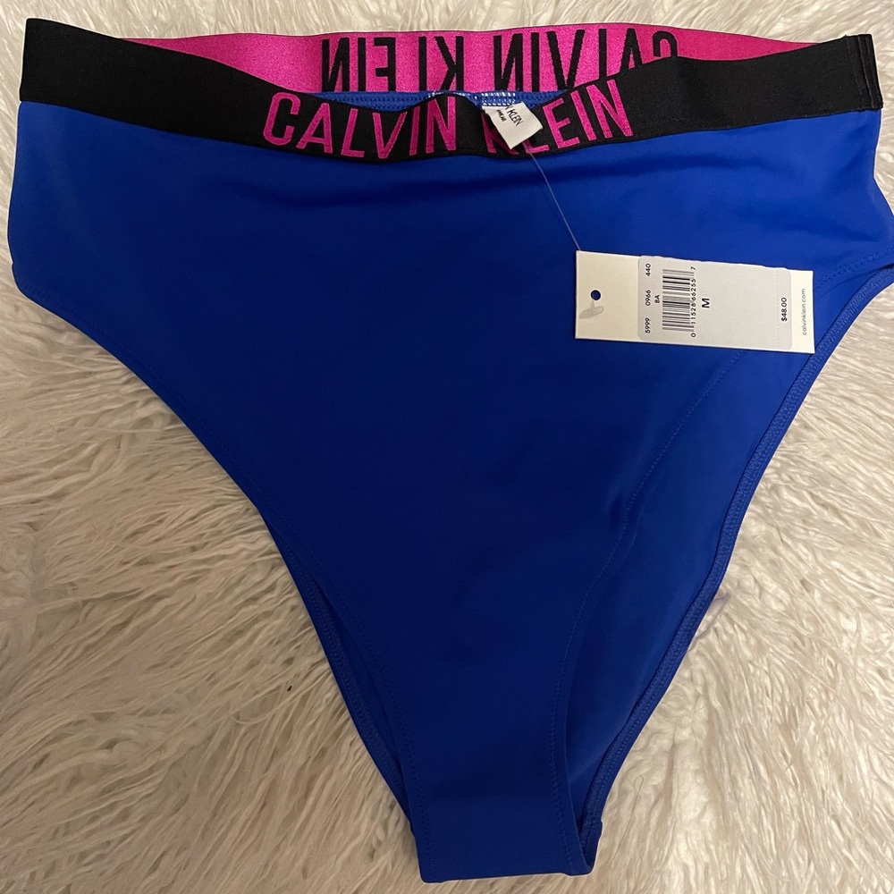 Calvin Klein Bikini Blue Black Pink High NWT